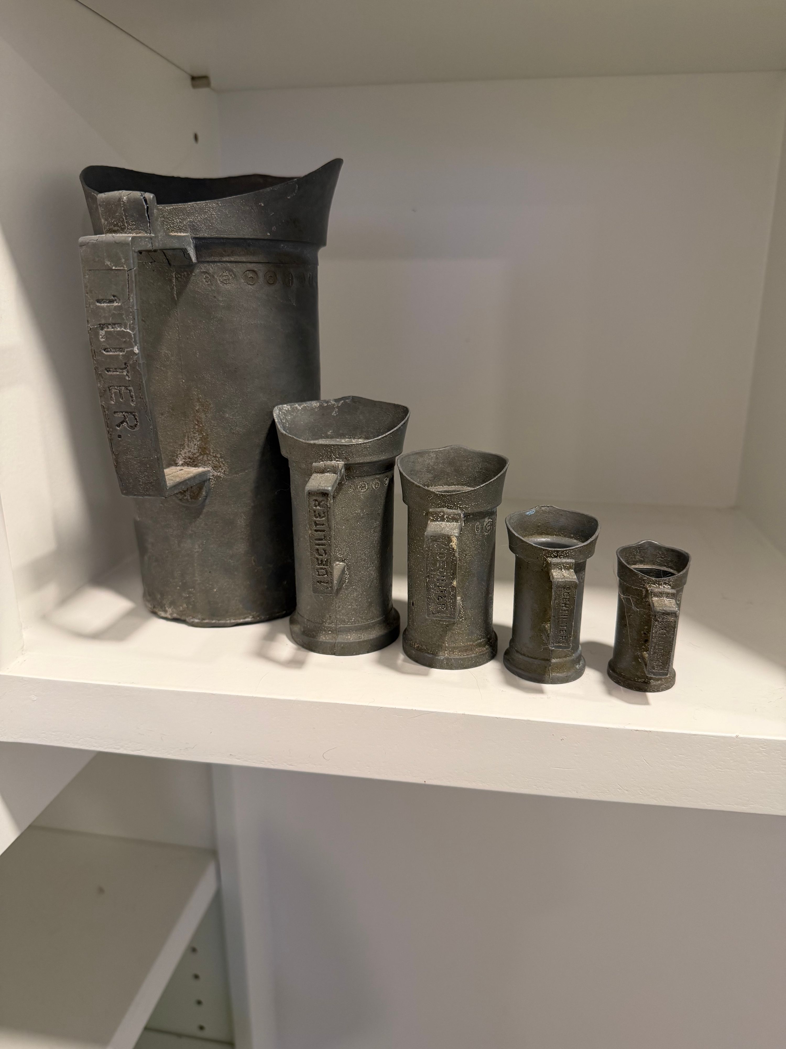 Vintage 1970’s Pewter Measuring Cup Pitchers bought in Amsterdam - Thumbnail 2