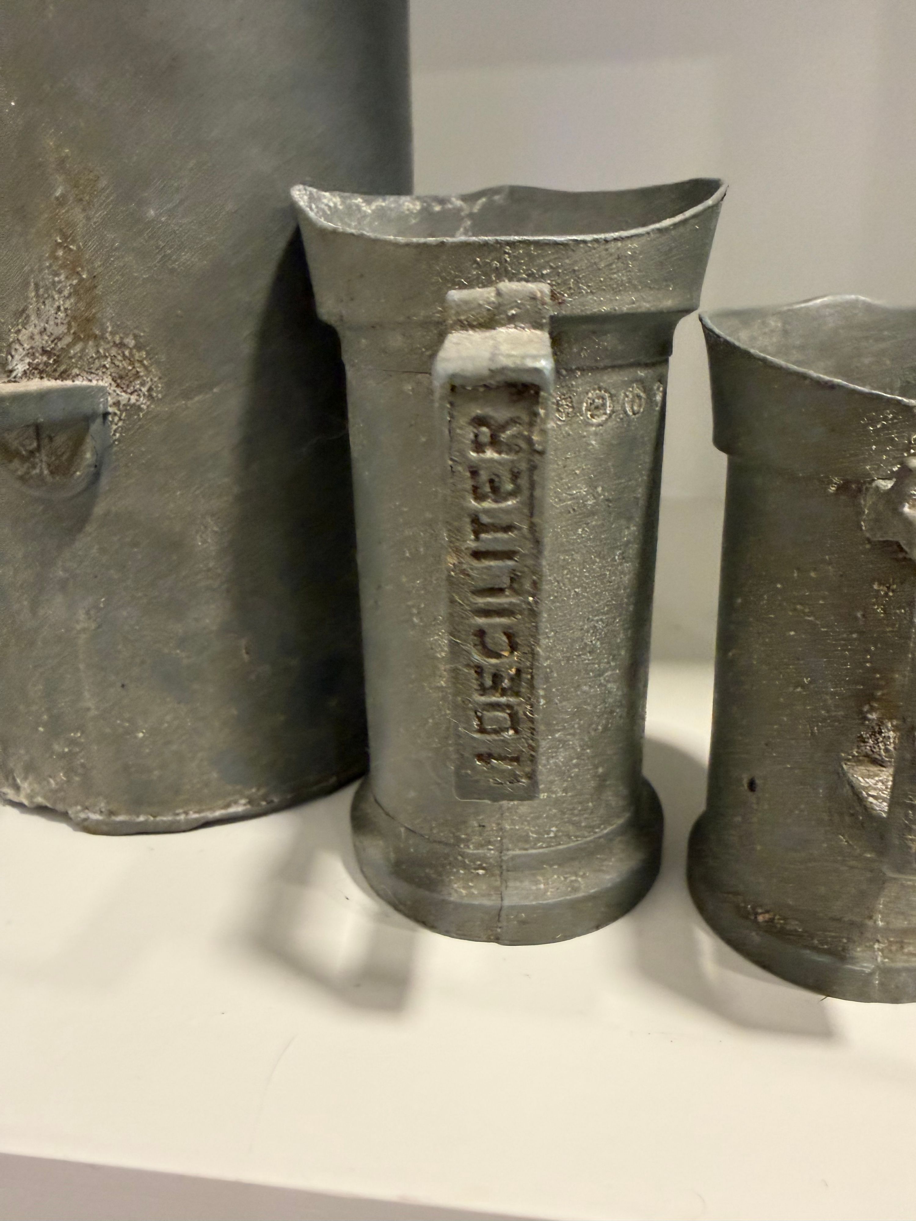 Vintage 1970’s Pewter Measuring Cup Pitchers bought in Amsterdam - Thumbnail 4