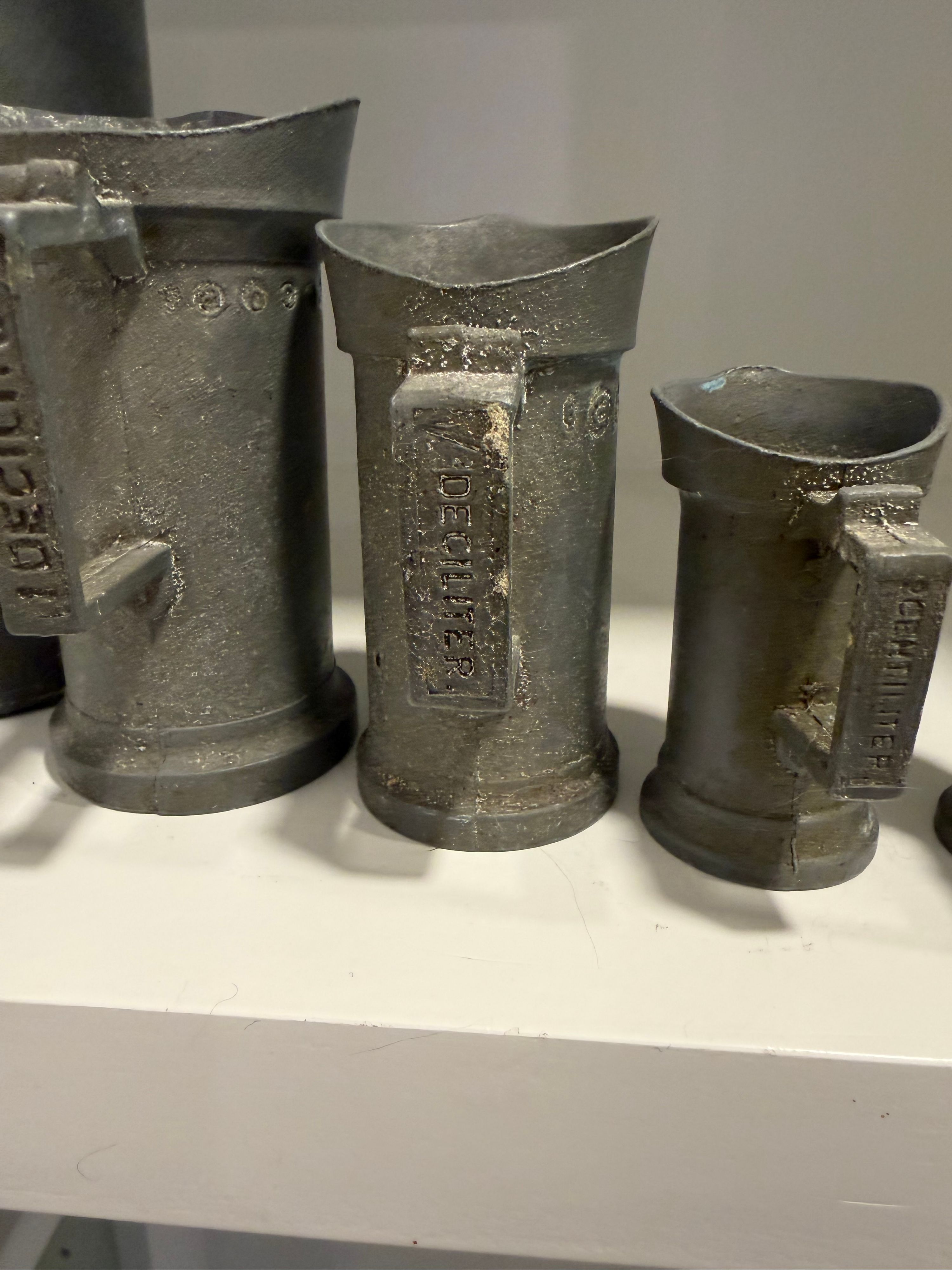Vintage 1970’s Pewter Measuring Cup Pitchers bought in Amsterdam - Thumbnail 5